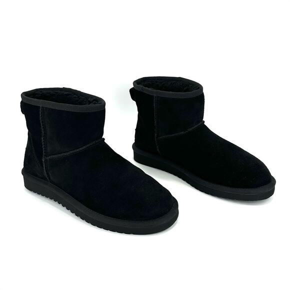 Koolaburra By Ugg  Black Ankle/Short Boot Size 7 Suede Wool Lining Cold Weather - Picture 9 of 13